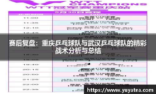 赛后复盘：重庆乒乓球队与武汉乒乓球队的精彩战术分析与总结