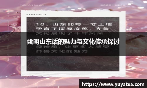 姚明山东话的魅力与文化传承探讨